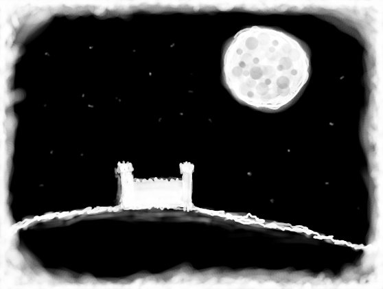 Moon over a Castle